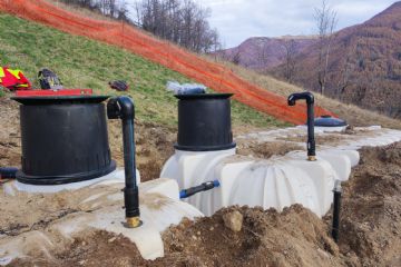 Serbatoio d'accumulo da 20.000 litri per la rete idrica di Balbieres, Cesana Torinese